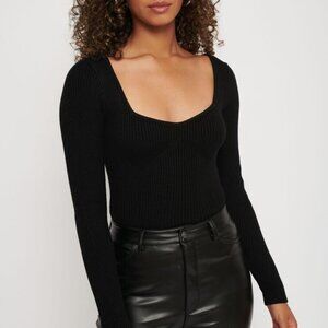 NWOT Dynamite Ribbed Sweater Black Sz M